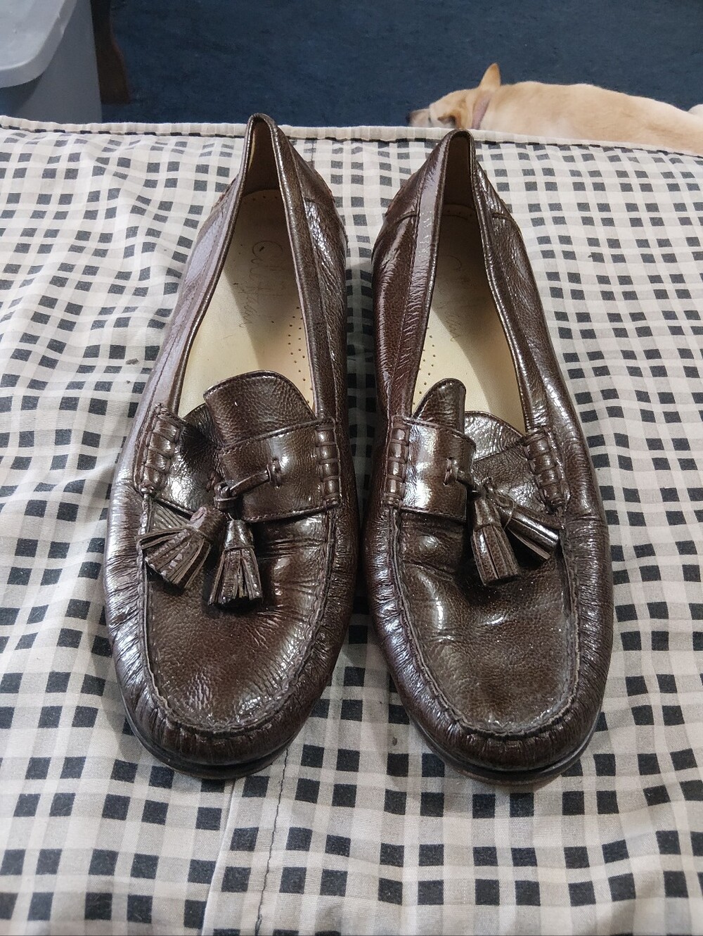Cole Haan Brown Leather Tassel Loafers